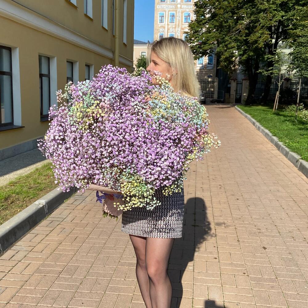 Радужное облако гипсофилы (цвет на момент заказа) Радужное облако гипсофилы (цвет на момент заказа)