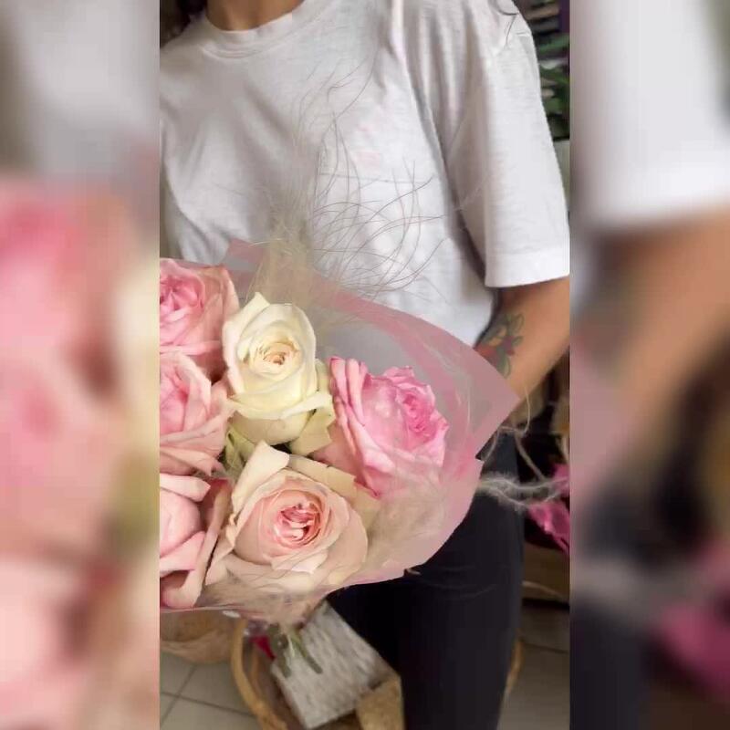 Супер ароматные розы Охара, 7 штучек